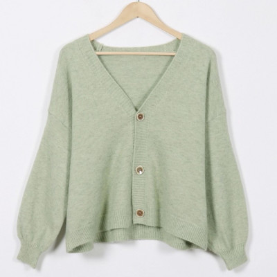 Áo Len Cardigan nữ cổ chữ V phong cách Hàn Quốc dáng rộng Haint Boutique
