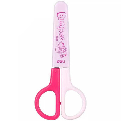Bộ 2 Kéo Thủ Công Nhỏ 121mm - Deli 6021 - Màu Hồng
