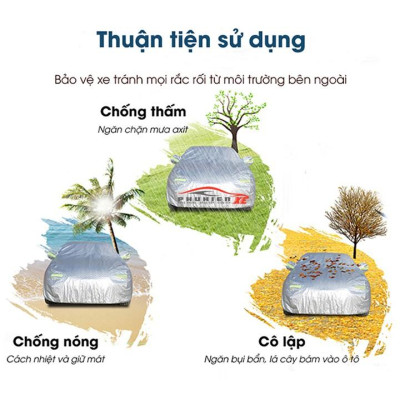 Bạt phủ ô tô dành cho xe Toyota Fortuner 3 lớp cao cấp