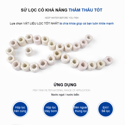 Sứ Lọc Bể Cá túi 1KG + Phân nền Dia MAX AQUA 2KG trồng cây thủy sinh hồ cá