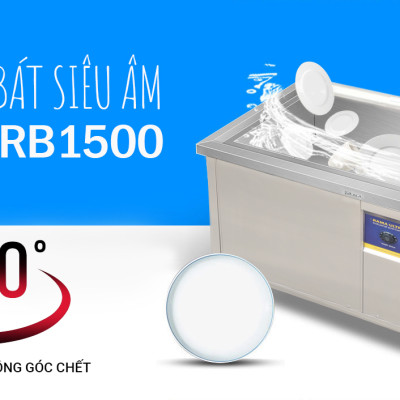 Máy rửa chén siêu âm công nghiệp nhà xưởng căng tin trường học Rama RB1500 dung tích 234L - Hàng chính hãng