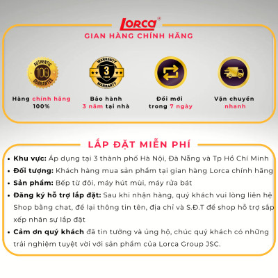 Máy Rửa Bát 13 Bộ LORCA TA 918DWB Hàng Chính Hãng Nhập Khẩu Cao Cấp Hiệu Suất Cao Chống Ồn Tiết Kiệm Điện