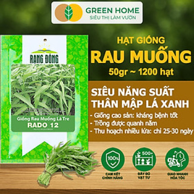 Hạt giống rau Muống cao sản, gói 50g~1200 hạt, dễ trồng, thu hoạch nhanh R09