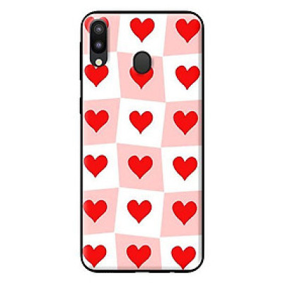 Ốp in cho Samsung Galaxy A30 Trái TIm Ô Vuông - Hàng chính hãng