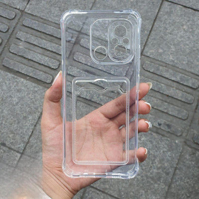 Ốp lưng dành cho Xiaomi Redmi 13C, Redmi 13, Redmi 12C TPU trong suốt, bảo vệ camera, chống sốc, có thẻ cài cao cấp - Hàng chính hãng