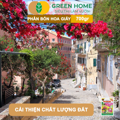 Phân Bón Hoa Giấy Greenhome, Bao 700gr, Hữu Cơ, Giúp Thân Cứng Cáp, Tạo Tán, Ra Bông Nhiều, Lâu Tàn