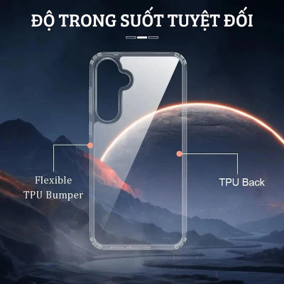 Ốp lưng dẻo silicon trong suốt mỏng 0.6mm cho Samsung Galaxy A55 A35 A25 A15 A05 A05s - Hàng nhập khẩu