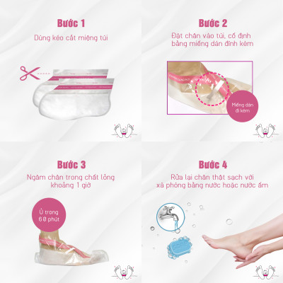 Túi ủ tẩy tế bào chết, dưỡng ẩm chân PERORIN (Mint) - Nhật Bản - Chính hãng - Hộp 1 túi 