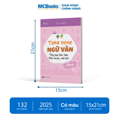 Take note ngữ văn lớp 12 -  Tổng hợp kiến thức, hiểu nhanh nhớ lâu