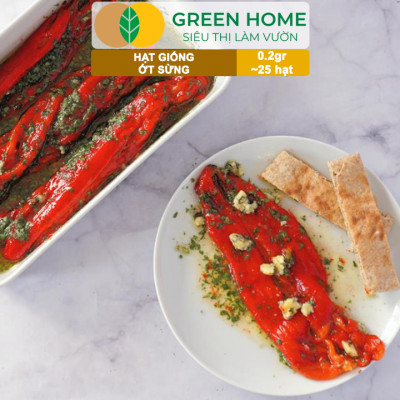 Hạt Giống Ớt Sừng Greenhome, Gói 0,2g~25 hạt, Dễ Trồng Quanh Năm,Thu Hoạch Nhanh, Năng Suất Cao G15