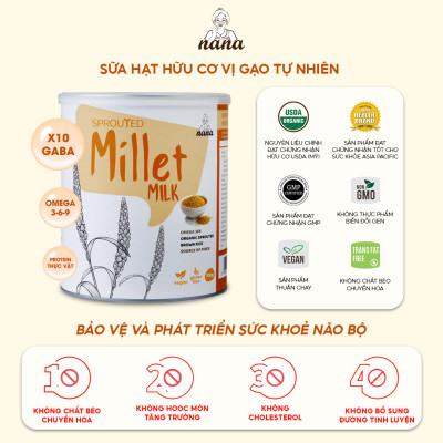 Thùng 12 Hộp Sữa Hạt Từ Gạo Lứt Hữu Cơ Nảy Mầm Millet 700g Vị Gạo Tự Nhiên Nhập Khẩu Malaysia Cho Trẻ Từ 3 Tuổi & Cả Gia Đình