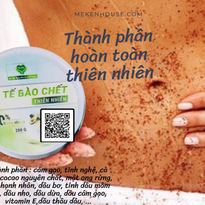 TẨY TẾ BÀO CHẾT THIÊN NHIÊN MẸ KEN HỦ 200ML- Láng mịn body, tẩy sạch da chết cơ thể, TẨY TẾ BÀO CHẾT MẸ KEN