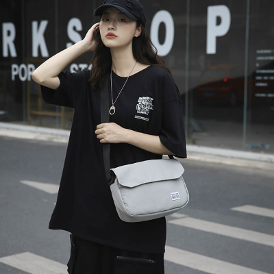 Túi Đeo Chéo Vải Canvas Bền Bỉ Phong Cách Thời Trang Unisex Nam Nữ Hàn-Hàng Chính Hãng DRU