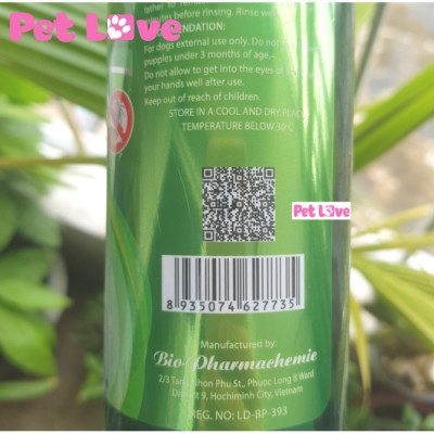 Sữa tắm diệt ve rận, bọ chét, khử mùi trên chó Bio Care 450ml