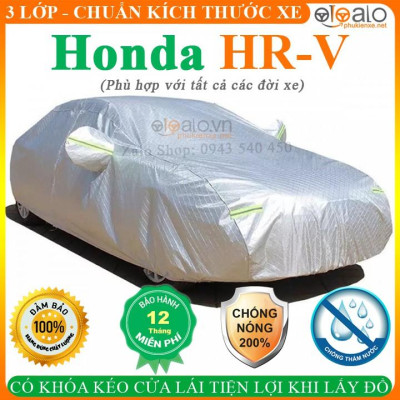 Bạt phủ xe ô tô Honda HRV 3 Lớp Cao Cấp Chống Nắng Nóng Chống Nước Chống Cháy Chống Bụi