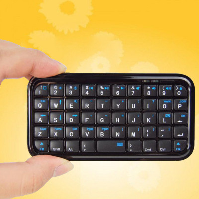 Bàn phím siêu mỏng Mini Bluetooth Keyboard Folio (Đen) DRU - Hàng Chính Hãng