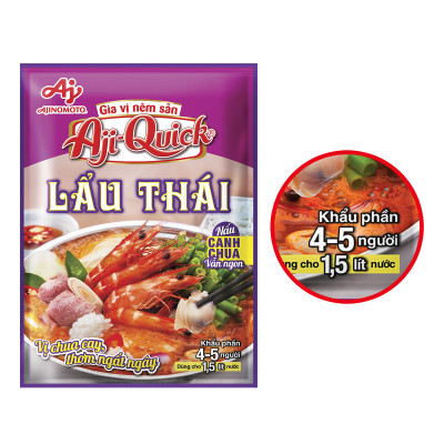 Combo 6 Gói Gia Vị Nêm Sẵn Aji-Quick® Lẩu Thái 50g/Gói