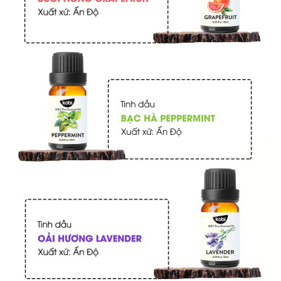 Tinh Dầu Sả Chanh Đuổi Muỗi Kobi, Dùng Lau Sàn Nhà, Giúp Khử Mùi, Thơm Phòng (5ml)