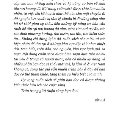 Kỹ Năng Tồn Tại Và Thoát Hiểm - Vietnambook