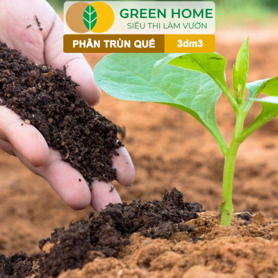 Phân Trùn Quế Bột Greenhome, Bao 3dm3, Nguyên Chất, Bổ Sung Dinh Dưỡng, Cải Tạo Đất