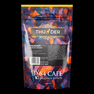 Cà Phê Rang Xay Thunder No.1 Gu Việt Pha Phin/Pha Máy – 1864 CAFÉ trọng lượng tịnh 454g