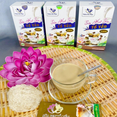 Sữa sen tổ yến vị cà phê Thiên Gia Phúc 150g 10 gói (Hộp mềm)