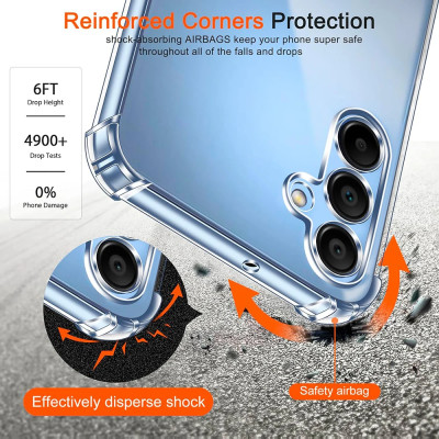 Ốp lưng cho Samsung Galaxy A05, A05s, A70, M51, M33 5G, M31, A04s, A15, A25 5G, A35, A55 dẻo trong chống sốc 4 góc cao cấp - Hàng chính hãng