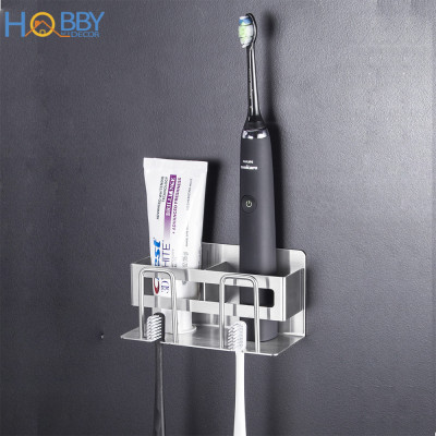 Kệ đựng bàn chải đánh răng 2 ngăn inox 304 Hobby home decor CD3M