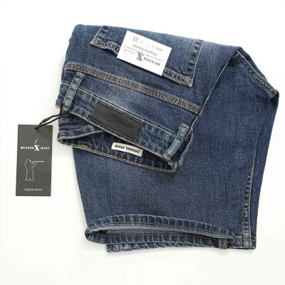 Quần Short Jeans Nam Cao Cấp HUNTER X-RAYS Form Slimfit Thun Màu Xanh S58