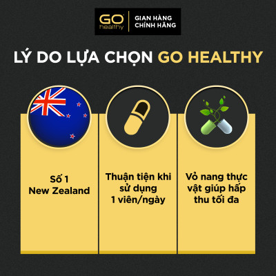 GO CO Q10 160MG 30 VIÊN - Viên uống bổ tim nhập khẩu chính hãng GO Healthy New Zealand