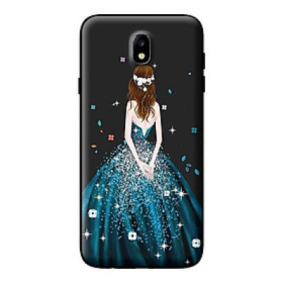 Ốp in cho Samsung Galaxy J3 Pro Cô Gái Váy Xanh - Hàng chính hãng