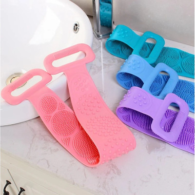 Bộ 3 Dây Tắm Massage Chà Lưng 2 Mặt Cho Gia Đình GROFA - Màu sắc ngẫu nhiên