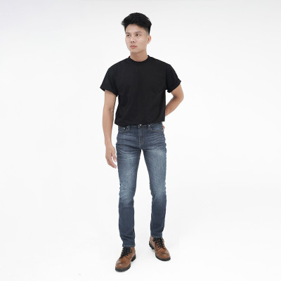 Quần Jeans Nam Cao Cấp HUNTER X-RAYS Form Slimfit Thun Màu Xanh Đậm Phủ Dơ Bụi D27