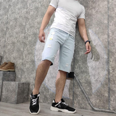 Quần short jean nam MĐ Q32 xanh bạc