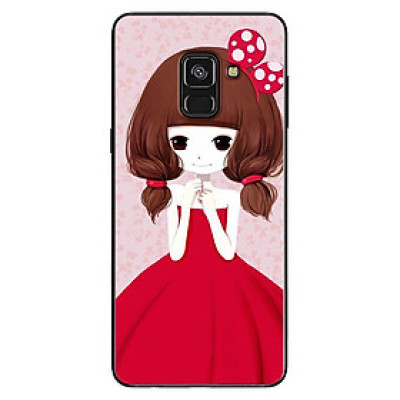 Ốp Lưng Dành Cho Điện Thoại Galaxy A8 2018 - Anime Cô Gái Nơ Đỏ