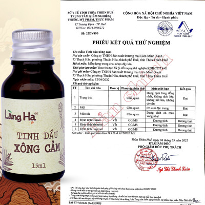 Tinh dầu Xông cảm Nguyên Chất - Làng Hạ - Giải cảm tiện lợi, tăng sức đề kháng, thải độc, lọc không khí - Hàng Chính Hãng