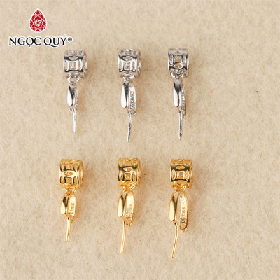 Combo 2 cái charm bạc khoen kim tiền móc mặt dây chuyền - Ngọc Quý Gemstones