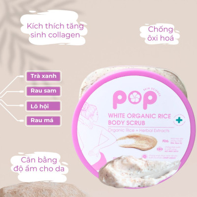 Scrub Gạo Hữu Cơ Tẩy Tế Bào Da Chết POP