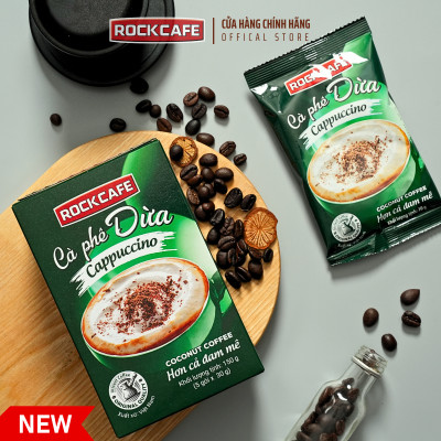 [CB] 4 HỘP CAPPUCCINO: MUỐI + TRỨNG + DỪA + SẦU RIÊNG (5 gói x 30 gram)