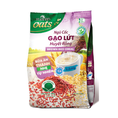 Combo 3 túi: Ngũ Cốc Óc Chó Mè Đen+Gạo Lức Huyết Rồng+Yến Mạch Hạnh Nhân[ít đường 400gr](Tặng Kèm 2 Túi Yến Mạch 150G)