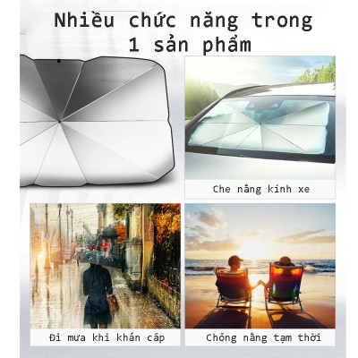 Dù Che Nắng Kính Lái Gấp Gọn Đa Dụng | Dù Che Nắng Kính Lái Tiện Lợi, Giúp Bao Vệ Nội Thất Xe Ô Tô Khỏi Nhiệt Độ Cao Khi Đỗ Xe Ngoài Trời Nắng