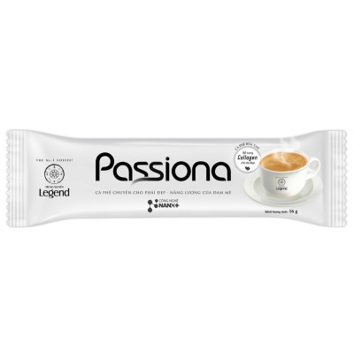 Cà Phê Trung Nguyên Legend Passiona – Hộp 14 Gói – Cà Phê Dành Cho Phái Đẹp, Ít Caffeine, Bổ Sung Collagen