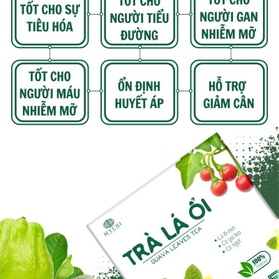 Trà Lá Ổi Mychi - Giảm CÂn, Tan Mỡ, Ngừa Mỡ Máu