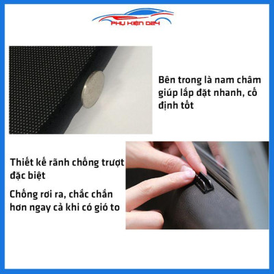 Bộ 4 rèm chắn nắng nam châm Sonata khung cố định chống tia UV