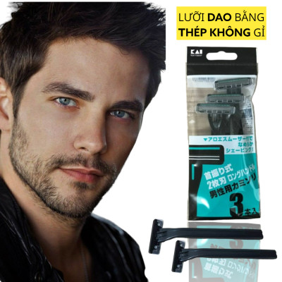Dao Cạo Râu 2 Lưỡi Dành Cho Nam Razor Kai (Màu Xanh)