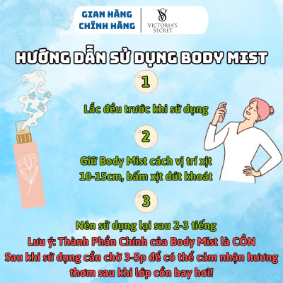 Body Mist Victoria Secret Chính Hãng Love Spell, Xịt Thơm Body Toàn Thân Hương Nước Hoa 250ml