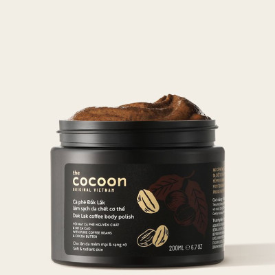 Combo Cà phê Đắk Lắk làm sạch da chết Cocoon 200ml + Son dưỡng dầu dừa Bến Tre Cocoon 5g