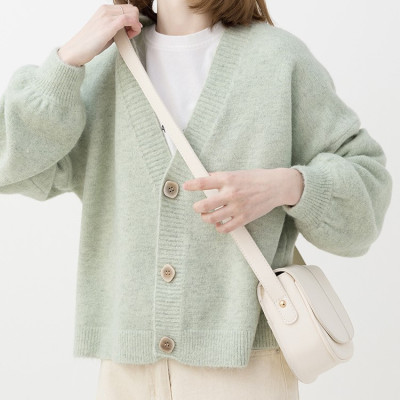 Áo Len Cardigan nữ cổ chữ V phong cách Hàn Quốc dáng rộng Haint Boutique