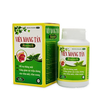 Combo 2 Lọ Viên Xoang Tán Roxtech thảo dược giúp giảm viêm xoang, viêm mũi dị ứng, nghẹt tắc mũi, chảy nước mũi - Lọ 50 viên