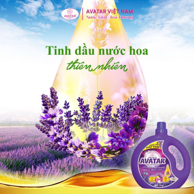Combo 2 Can Nước Giặt Xả Vải Hương Lavender Avatar (2 Kg/ Can)